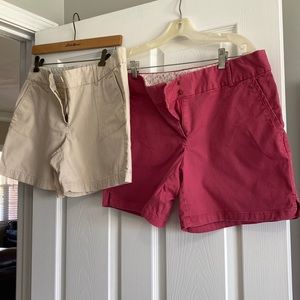 2 pair of Loft Chino shorts